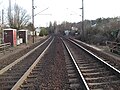 Villennes sur Seine - passage a niveau vue vers Paris Saint-Lazare