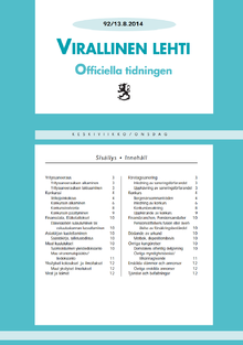 Cover from 2014. Virallinen lehti 2014-8-13.png