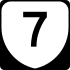 Markierung der State Route 7