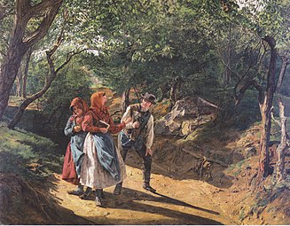 『森での出会い』（Begegnung im Walde）1863年