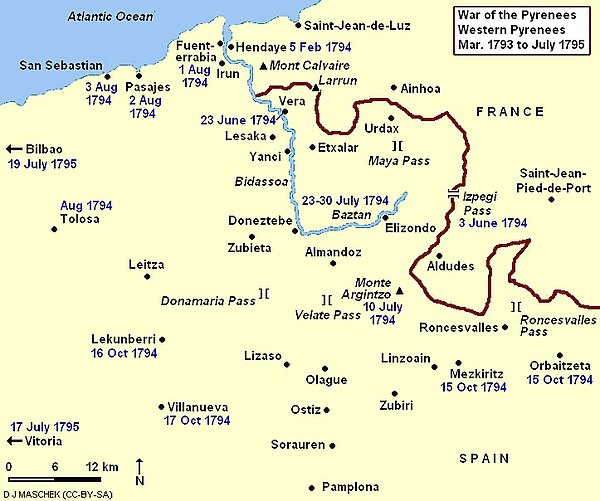 War of the Pyrenees, Western Theater