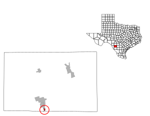 موقعیت چولا ویستا، شهرستان زاوالا، تگزاس در نقشه