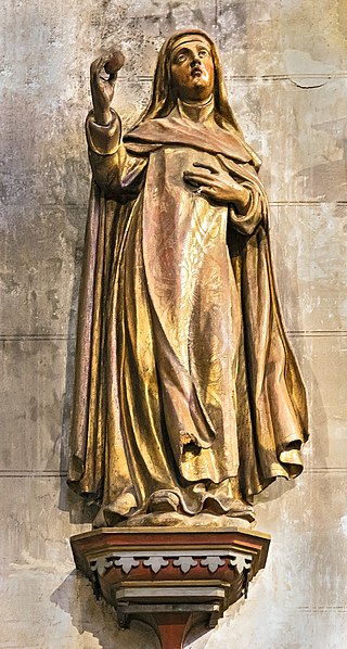 File:(Albi) Collégiale Saint-Salvy - Statue de sainte catherine de Sienne PalissyPM81000455.jpg