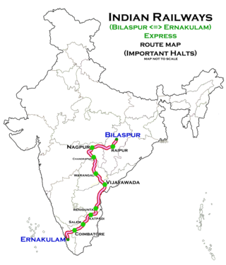 <span class="mw-page-title-main">Ernakulam–Bilaspur Express</span> Train in India