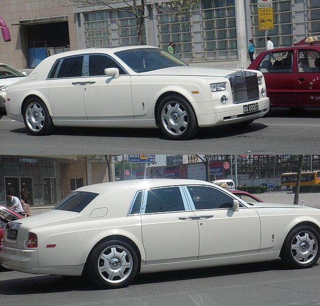 File:(No. plate Jin-A-00007) White Rolls-Royce Phantom sedan, Tianjin, P.R.China.JPG