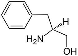 Datei:(S)-Phenylalaninol Structural Formula V1.svg