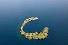 Tchegera Island is located on Lake Kivu in Goma Ile de Tchegera (ou ile de cochons).jpg