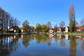 Čeština: Rybník a náves v Únehli English: Common pond in Únehle village, Czech Republic