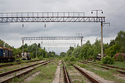 Čeština: Yaniv, Oblast atomové elektrárny Černobyl, Ukrajina English: Yaniv train station, Chernobyl nuclear power plant area, Ukraine