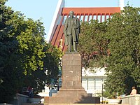 Monument voor V.I. Lenin in Omsk.