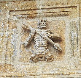 Ankou présente sur l'ossuaire de Ploudiry