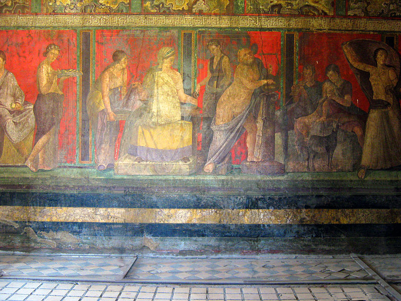 File:08-07-07 227 Italien-Urlaub; Pompeji, Villa dei Misteri, Wandmalerei.jpg