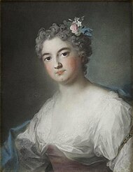 1720 Rosalba Carriera.jpg tarafından Matmazel de Clermont'un portresi