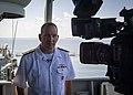 190819-N-UB406-0111NORFOLK, Va. (Aug. 19, 2019) Rear Adm. Edward Cashman, commander, Standing NATO Maritime Group 1 aboard the Portuguese navy frigate NRP Dom Francisco de Almei (48616945642).jpg