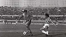 Una fase della doppia sfida tra Juventus e Twente nei quarti di finale della Coppa delle Fiere 1970-1971