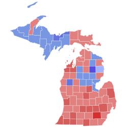 1978 Michigan gubernatorial election results map by county.svg