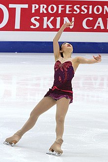 Nagasu performs a spread eagle during her short program to The Witches of Eastwick and Un Sospiro at the 2011 Four Continents.