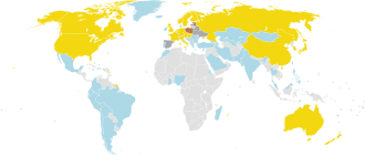 Map displaying countries that won medals during the 2022 Winter Olympics