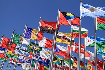 Bandeira e bandeira nacionais europeias, poliéster, França