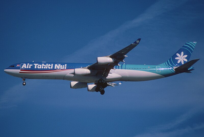 File:397bb - Air Tahiti Nui Airbus A340-313X; F-OLOV@LAX;13.02.2006 (8455786811).jpg