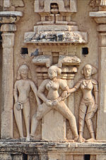 One of the erotic carvings at Virupaksha