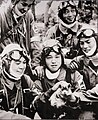 Јукијо Араки са још четворицом пилота 72-гој дивизији, Кагошима 26. мај 1945.