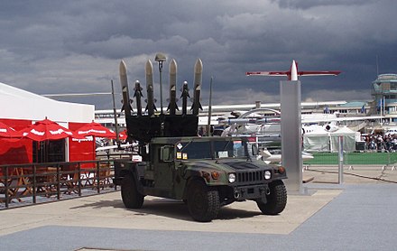 High Mobility Launcher (HML) with four AIM-120 AMRAAM and two AIM-9X Sidewinder missiles