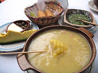 <span class="mw-page-title-main">Ajiaco</span> Colombian potato soup