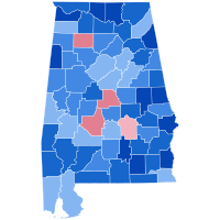 Alabaman presidentinvaalien tulokset 1952.svg