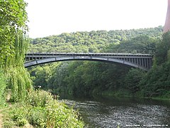 Albert Edward Bridge across River Severn, Coalbrookdale, Shropshire, England (1864)