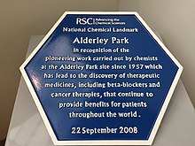 Alderley Park RSC plaque Alderley Park RSC plaque.jpg