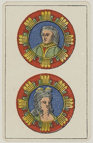 File:Aluette card deck - Grimaud - 1858-1890 - Two of Coins.jpg