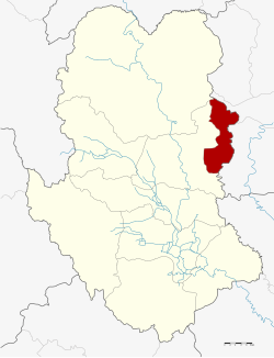 Map of Sukhothai, Thailand, with Si Nakhon
