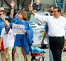 Ginther Marching in Columbus' Independence Day parade during his campaign Andrew Ginther (19492612342) (cropped).jpg