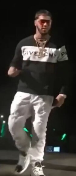 Anuel AA performing in 2018