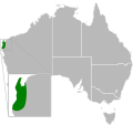 Range of the Exmouth Worm-lizard (Aprasia fusca)