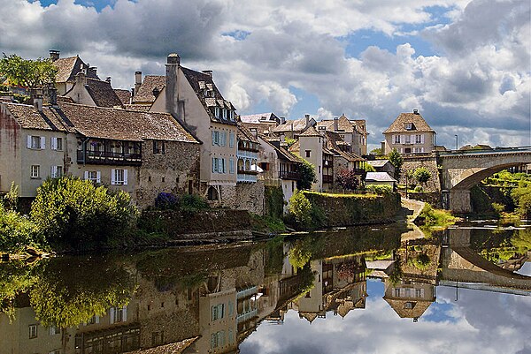 The Dordogne at Argentat in Corrèze, part of the Limousin region