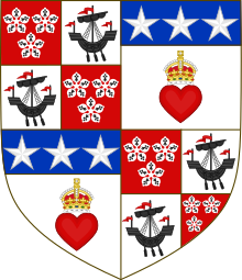 Arms of the Head of the Douglas-Hamiltons, the Duke of Hamilton Arms of the House of Douglas-Hamilton.svg