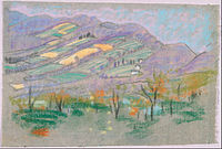 Pejzaż, pastel i kreda na papierze, niedatowane, Phillips Collection