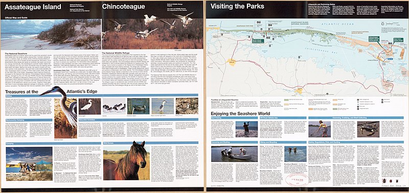 File:Assateague Island National Seashore, Maryland and Virginia, Chincoteague National Wildlife Refuge, Virginia, official map and guide LOC 2010588598.jpg