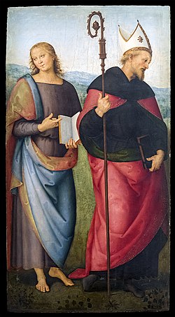 Augustins - Saint Jean l'Évangéliste et saint Augustin par il Perugino 2004 1 25.jpg