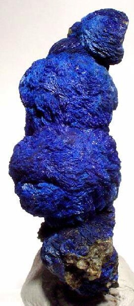 Azurite, a copper-bearing mineral, from the United Verde Mine