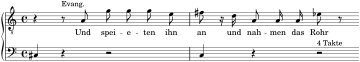 BWV 244 Incipit Nr.  62c Und speieten ihn an.svg