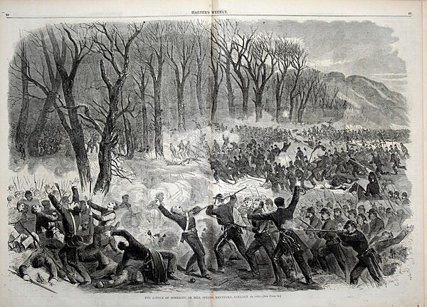 Battle of Somerset, or Mill Spring Harper's Weekly, February 8 1862
