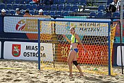 Deutsch: Beachhandball Europameisterschaften 2019 (Beach handball Euro); Tag 4: 5. Juli 2019 – Frauen, Viertelfinale, Kroatien-Ukraine 2:0 (21:20, 21:18) English: Beach handball Euro; Day 4: 5 July 2019 – Quarter Final Women – Croatia-Ukraine 2:0 (21:20, 21:18)