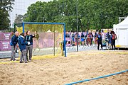 Deutsch: Beachhandball bei den Olympischen Jugendspielen 2018; Tag 6, 12. Oktober 2018; Jungen, Platzierungssspiel Ränge 7-8 – Venezuela-Italien 2:0 English: Beach handball at the 2018 Summer Youth Olympics at 12 October 2018 – Boy's Placement Match 7-8 – Venezuela-Italy 2:0