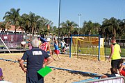 Deutsch: Beachhandball bei den Olympischen Jugendspielen 2018; Tag 3, 9. Oktober 2018; Jungs, Vorrunde, Gruppe A - Portugal-Italien 2:0 English: Beach handball at the 2018 Summer Youth Olympics at 9 October 2018 – Girls Preliminary Round Group A‎ – Portugal-Italy 2:0