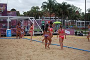 Deutsch: Beachhandball bei den Olympischen Jugendspielen 2018; Tag 5, 10. November 2018; Mädchen, Platzierungsrunde - Amerikanisch-Samoa-Türkei 0:2 English: Beach handball at the 2018 Summer Youth Olympics at 11 October 2018 – Girls Consolation Round – American Samoa-Turkey 0:2