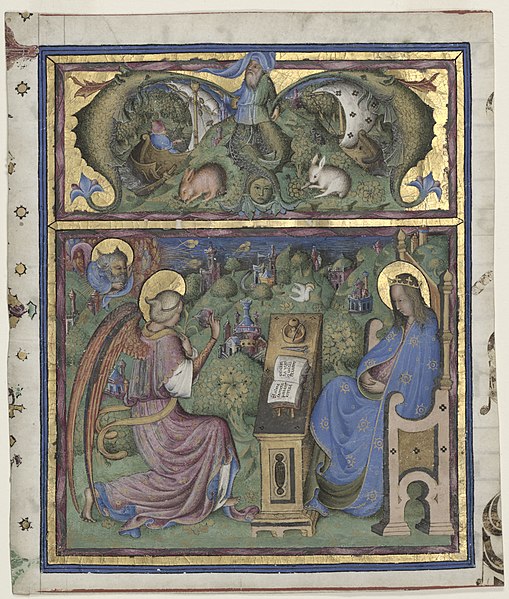 File:Belbello da Pavia, Initial M Excised from an Antiphonary, he Annunciation, cleveland museum of art.jpg