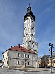 City hall (Ratusz). The bell tower was constructed in 1569, while the rest of the structure was built between 1569 and 1580.